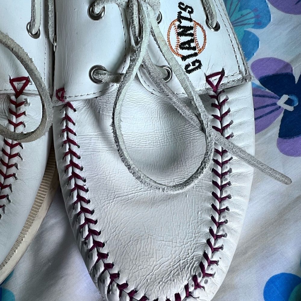 SF Giants Baseball Dock Shoes Loafers Allen Edmonds Men’s - 9.5 (approx 11 Wm.) - Picture 6 of 11